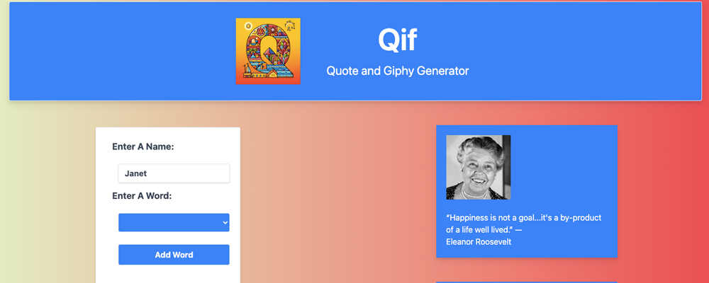 Qif - Quote & Giphy Generator
