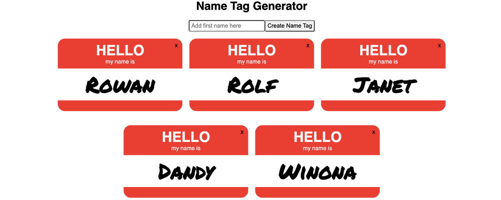 Name Tag Generator